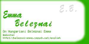 emma beleznai business card